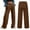 Brown, variant on Riecok Wide Leg Sweatpants Women High Waist Drawstring Wide Leg Solid Color Active Lounge Trousers Loose Workout Joggers