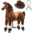 thumbnail image 6 of Wanan Ride on Horse for Kids with Reins and Cowboy Hat, Riding Horse Toy, (41.33'' Height) Ride on Horse, Max Load 187LBS, Large Size for Age 7-Adult, 6 of 7