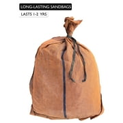 17" x 27" Long-Lasting Sandbags - Brown Color - Lasts 1-2 Yrs - Sandbags for Flooding - Monofilament - Sand Bag - Flood Water Barrier - Water Curb - Tent Sandbags - Store Bags (1 Bag)