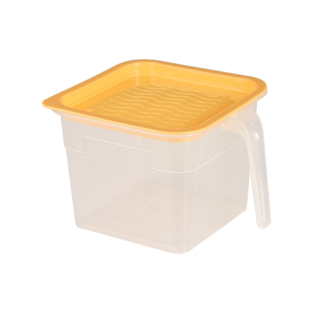 Plastic Storage Bins with Lids,Clear Plastic Storage Bins Small, Plastic Transparent Covered Refrigerator Vegetable and Fruit Sorting Storage Food Storage Box, Refrigerator Fresh Box