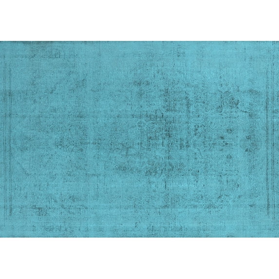Ahgly Company Indoor Rectangle Oriental Light Blue Industrial Area Rugs, 4' x 6'