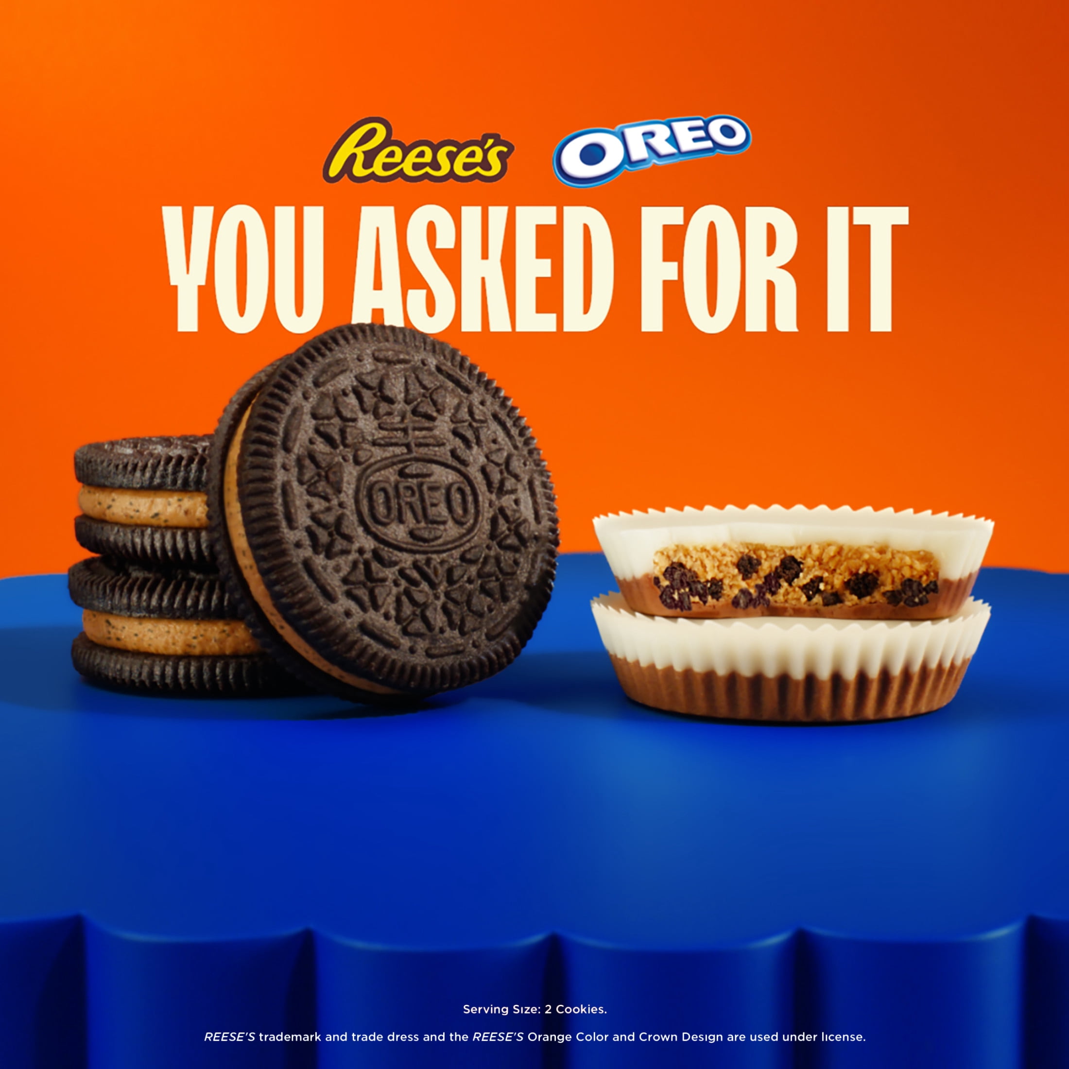 (3 pack) OREO REESE'S Peanut Buttery Creme Chocolate Sandwich Cookies, 12.35 oz