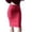 Red, variant on Ediodpoh Women's Skirts Womens Short Suede Skirt Elastic Waist Skirt Solid Color Side Slit High Waist Pencil Skirt Navy M