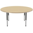 thumbnail image 5 of ECR4Kids 60in Round Everyday T-Mold Adjustable Activity Table Maple/Maple/Black - Super Leg, 5 of 8