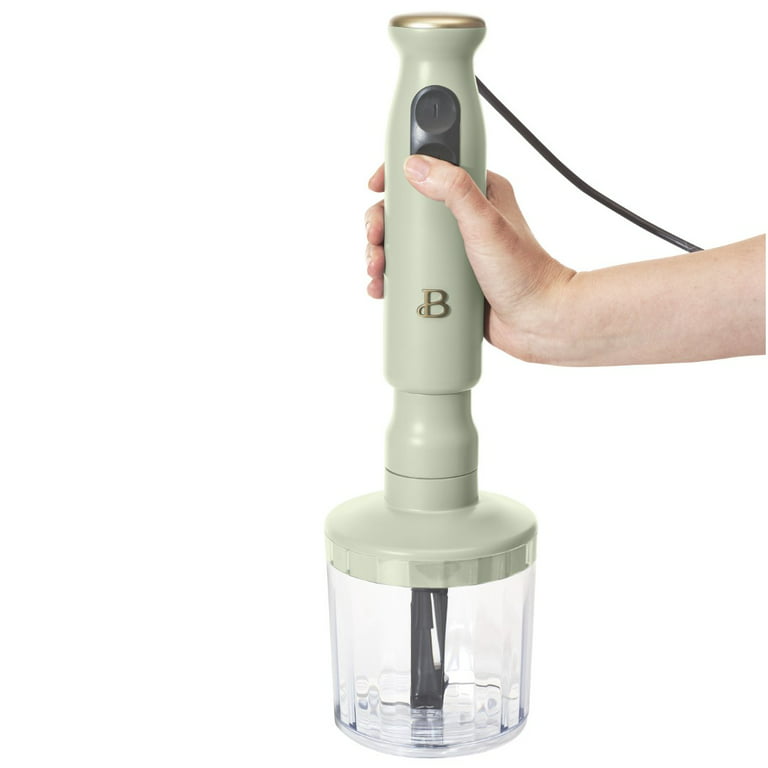  Beautiful Immersion Blender with 500ml Chopper and 700ml  Measuring Cup, by Drew Barrymore (Oyster Gray): Home & Kitchen