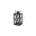 thumbnail image 5 of Dove 14 Inch Lantern, Lattice Black Stainless Steel, Tempered Glass, 5 of 5