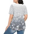thumbnail image 4 of Pisexur Hauts pour Femmes, Chemisiers pour Femmes Chic Décontracté, Hauts de Printemps pour Femmes, Haut Décontracté à la Mode pour Femmes à Manches Courtes, Coupe Ample, Col Rond, Couleur Unie Multicolore, P, 4 of 6