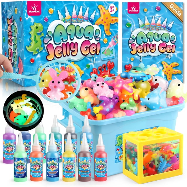 Kit de gel de agua con 12 moldes de gel mágico y animales para 6 a 10 años