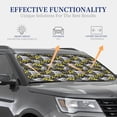 thumbnail image 4 of Daiia White Retro Off-Road Vehicle 2PCS Car Windshield Sun Shade, Foldable Sun Shield for Car Front Window, Auto Sun Blocker Visor Protector Universal for Truck SUV Pickup-Large, 4 of 7