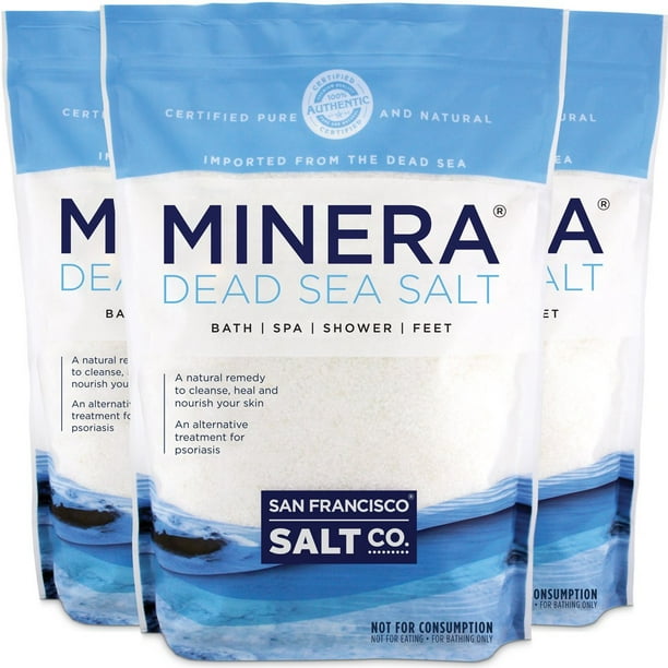 Minera Dead Sea Salt 15 lb. (Qty 3 x 5 lb. Bags) Fine Grain