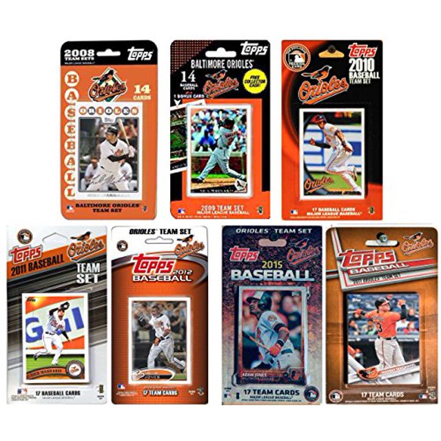 C&I Collectables ORIOLES717TS MLB Baltimore Orioles 7 Different Licensed Trading Card Team Sets