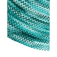 thumbnail image 2 of Better Trends Ombre Braid Braided Reversible Indoor Area Utility Rug, 100% Cotton, 96" x 120" Oval, Aqua, 2 of 4