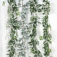 5.4 ft Artificial Eucalyptus Garland Faux Silk Willow Leaves Vines