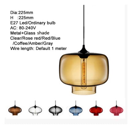 

Livesture Simple Modern Color Restaurant Bar Glass Chandelier Style2 Red