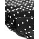 thumbnail image 5 of Falda midi vintage de línea A con cintura elástica de lunares retro para mujer, blanco y negro, talla S, 5 of 5