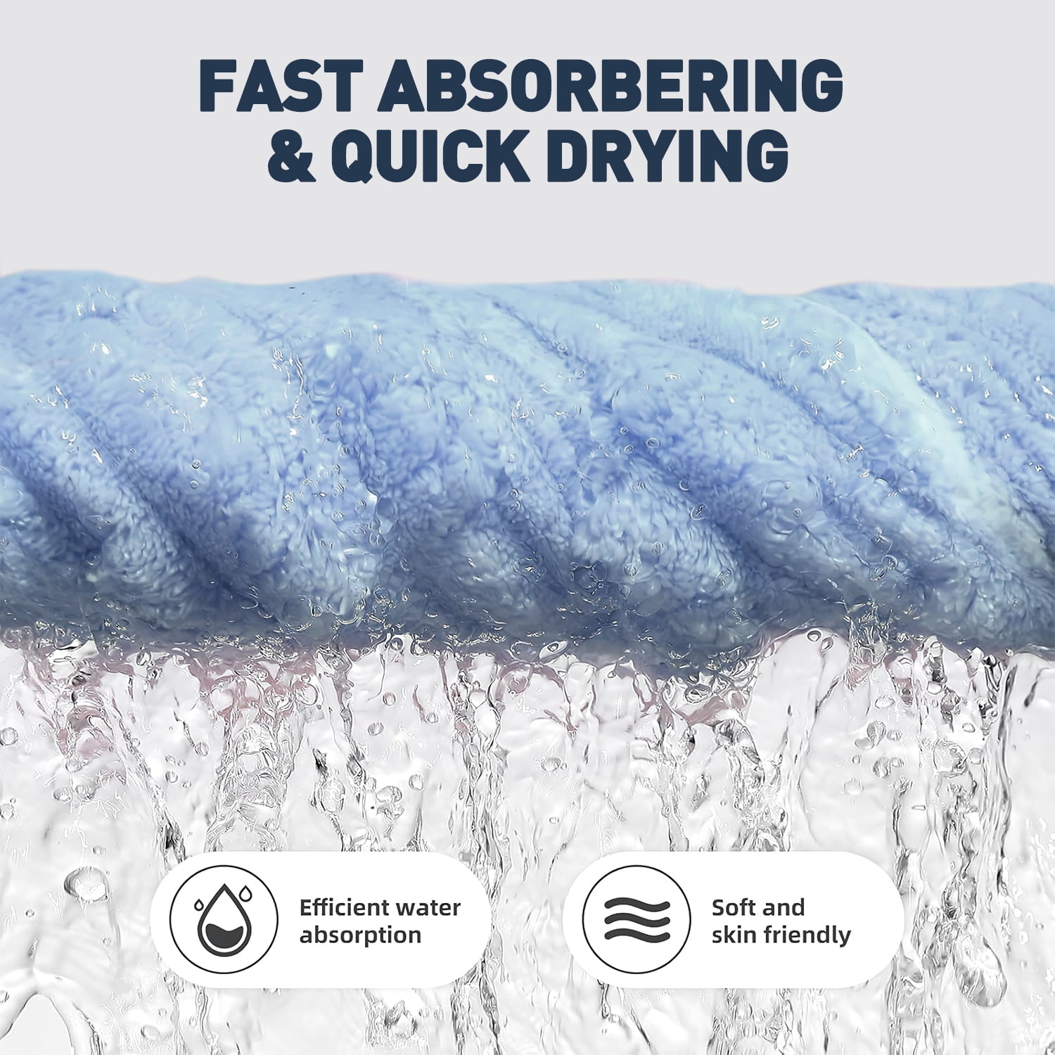 Large Bath Towels 35" x 70", Extra Soft & Highly Absorbent Bath Sheets Set of 4, Quick Dry Lightweight Shower Towels for Bathroom Gym Travel Swim, Durable Bath Towels for Adult,Pet， Blue