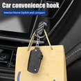 thumbnail image 2 of Queilt 18x13x36mm 4Pcs Mini Car Hooks Multifunctional Dashboard Hanging Hook for Mask Keys Mask Earphone Charging Cable(Carbon Fiber), 2 of 5