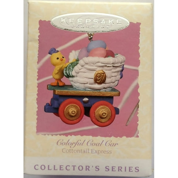 Hallmark Keepsake Ornament Colorful Coal Car Collector's Series 1997 Ken Crow