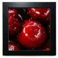 thumbnail image 1 of Temperate Red Fruits Picture Cherry Black Square Frame Picture Wall Tabletop, 1 of 3