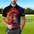 thumbnail image 3 of HOMYGIFTS Men’s Custom Face Golf Polo Shirt – Personalized Christmas Snowflakes Polo Shirt, 3 of 10