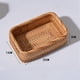 thumbnail image 2 of Hand-Woven Rattan Wicker Basket Fruit Tea Snack Bread Basket Cosmetic Rectangular Storage Box Househ, 2 of 5