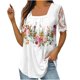 thumbnail image 1 of Camisas de Mujer Casual Impreso Cuello Redondo Manga Corta, Camisa Casual para Uso Diario Y de Fiesta, 1 of 5