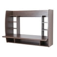 thumbnail image 3 of White Floating Wall-Mount Desk with Shelves, Space-Saving Laptop Workstation for Writing, Study, Bedroom, Living Room, Office, 3 of 10
