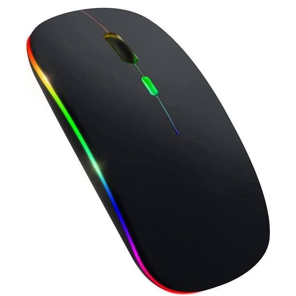 RatóN InaláMbrico Bluetooth 5.1 Recargable LED RatóN Silencioso USB ÓPtico ErgonóMico de Juego 2.4G InaláMbrico RetroiluminacióN