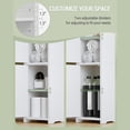 thumbnail image 5 of Hzuaneri Bathroom Storage Cabinet, 29.5" Tall Small Freestanding Corner Cabinet with 2 Doors & Adjustable Shelf, Space‑Saving Narrow Organizer for Compact Bathroom Spaces, White, 5 of 6