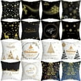 thumbnail image 2 of Yidarton Christmas Printing Pattern Pillowcase Christmas Tree Elk Pillow Case Black And White Simple Cushion Cover, 2 of 6