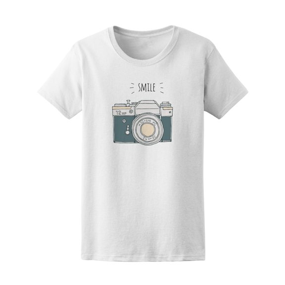 Hipster Photograph Camera Smile Graphic Tee - Image by Shutterstock
