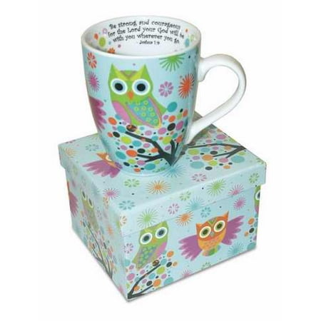 

Divinity Boutique 60910 Mug Owls Be Strong & Courageous Joshua 1 9
