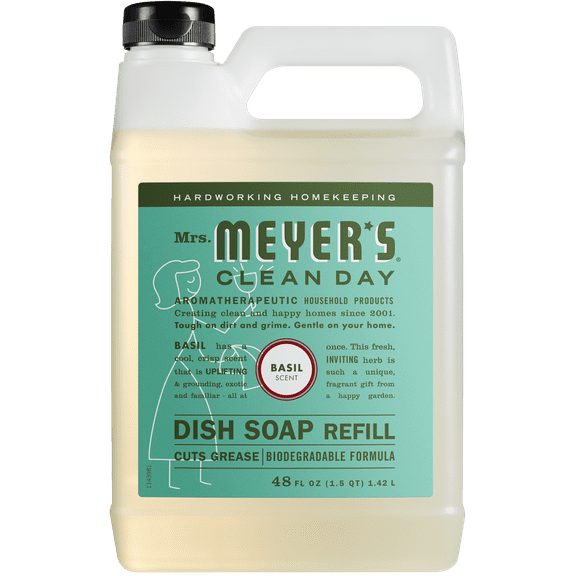 Mrs. Meyer's Clean Day Liquid Dish Soap Refill, 48 Fluid Ounce