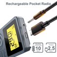 thumbnail image 3 of AM FM Radio Portable   Digital Mini Radio with Rechargeable Battery LCD Display for Walking, 3 of 7