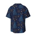 thumbnail image 5 of KLL Christmas Tree Print Men's Shirt Short Sleeve Button Down Summer Cuba Beach Shirts- Medium, 5 of 5