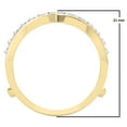thumbnail image 4 of Dazzlingrock Collection 0.95 Carat (ctw) 14K Round Diamond Ladies Wedding Enhancer Guard Double Ring 1 CT, Yellow Gold, Size 7, 4 of 4