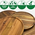 thumbnail image 4 of 2X Round Wood Tray,Wooden Serving Tray,Serving Platter,Appetizer Charcuterie Board,Tray for Kitchen/Countertop A,2 x Round Wood Tray, 4 of 8