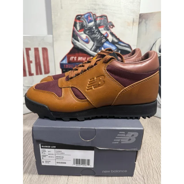 New Balance Mens 7.5, 8, 8.5 UALGSOG Rainier Low Glazed Ginger/Crimson Sneaker
