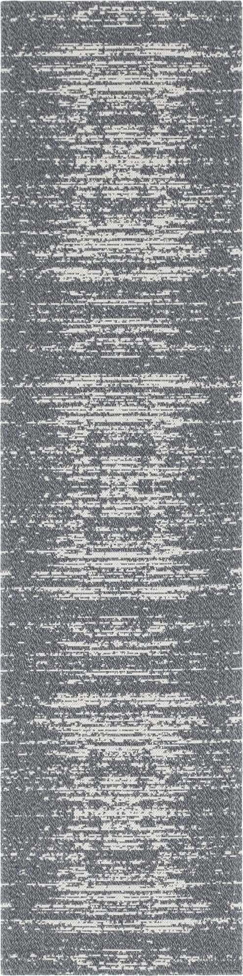 Rugs.com Georgia Collection Rug – 8 Ft Runner Dark Gray Flatweave Rug Perfect For Hallways, Entryways