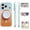 B, variant on Magnetic Gradient Phone Case with Built-in Adjustable Stand, 2-in-1 Double Layer Silicone Full Camera Protection Anti-Drop Cover for iPhone