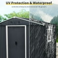 thumbnail image 5 of Olurrisa 8ft x 4ft Outdoor Metal Storage Shed with Window and Metal Foundation for Backyard, Patio, Lawn (Black and White), 5 of 9