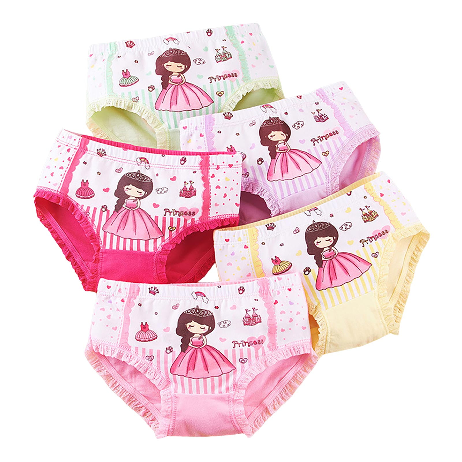 BAOAOER Baby Girls Cotton Training Pants 4-Pack Toddler Training Underwear (Light Pink, 7-8 Years)