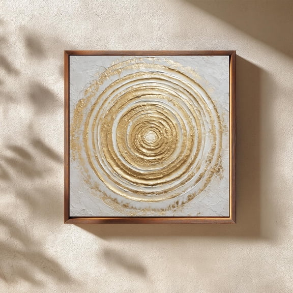 Abstract Golden Whirl Canvas Painting Print Wall Art for Living Room Bedroom Decoration Frameless