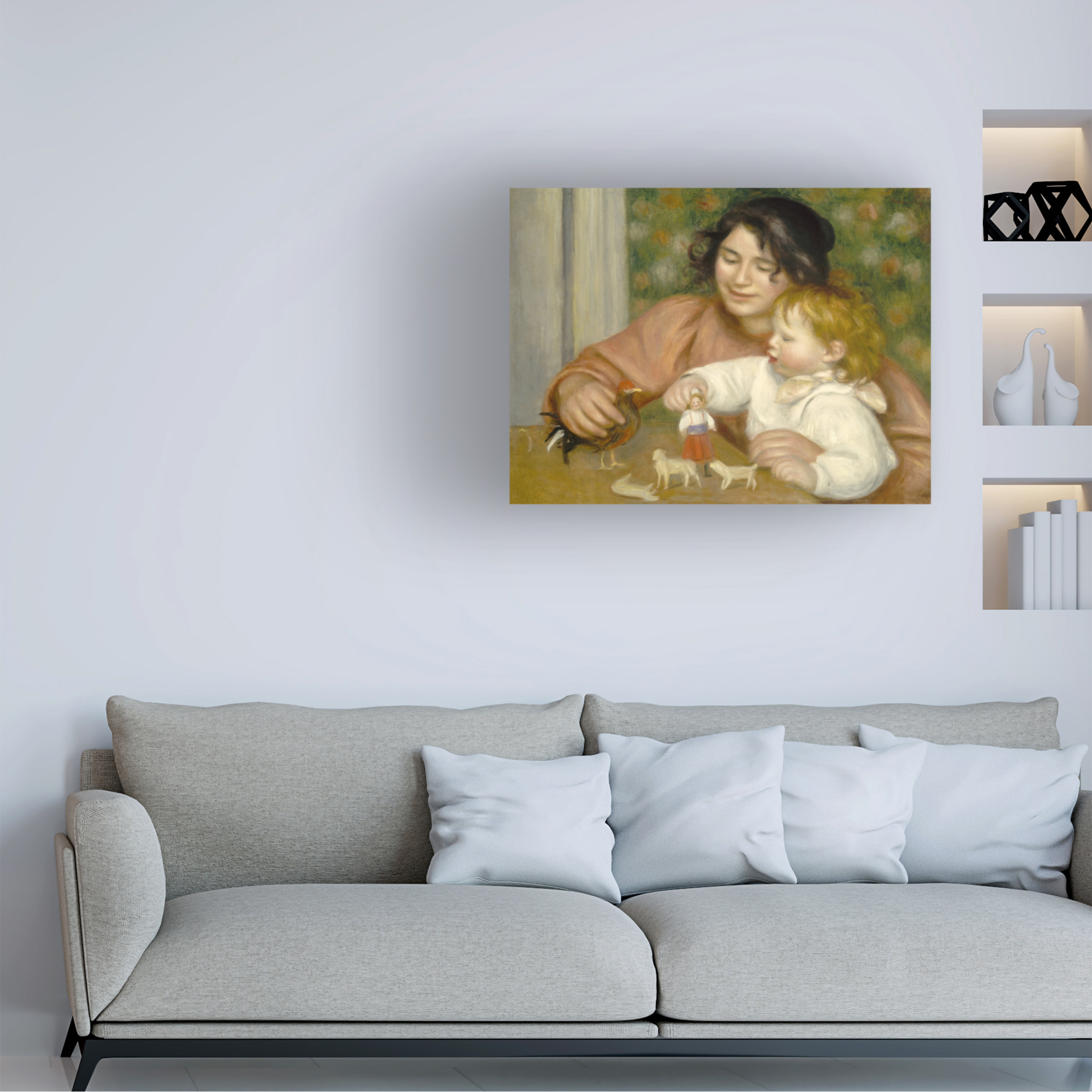 Trademark Fine Art "Child With Toys" 1895-96 Canvas Art by Pierre-Auguste Renoir