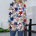 thumbnail image 4 of HAVUITYY Independence Day 3/4 Sleeve Sweaters for Womens, Plus Sized Fashion Flag Printed Crew-Neck Pullover, Women's Spring Going Out Tops for Gifts & Wear, 4 of 5