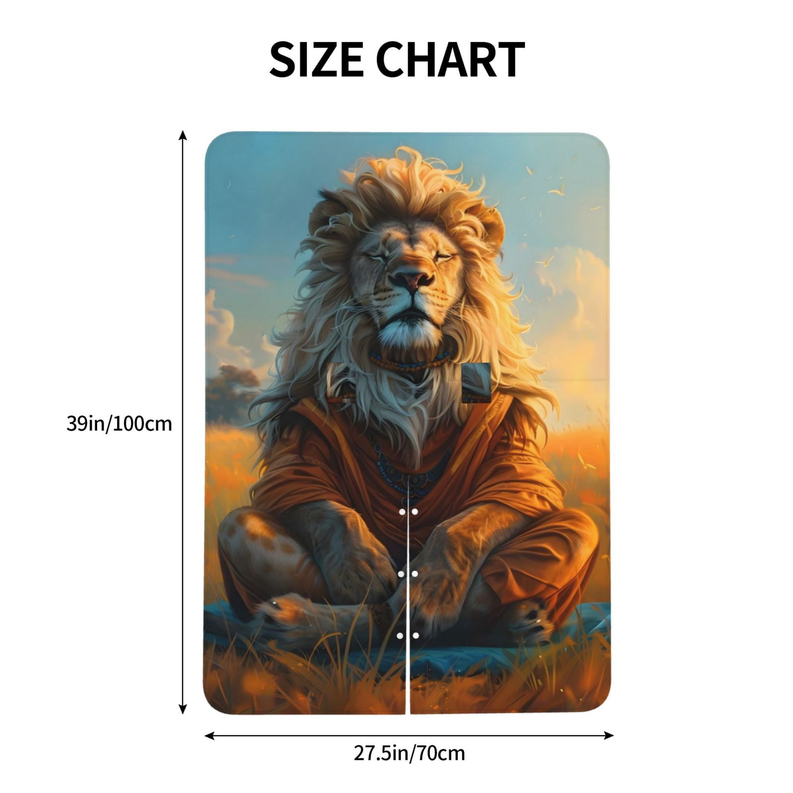 Naloa Prairie Meditating Lion Baby Car Seat Cover, Breathable Baby Carrier Cover, Multiuse Baby Carrier Cover & Nursing Breastfeeding Cover