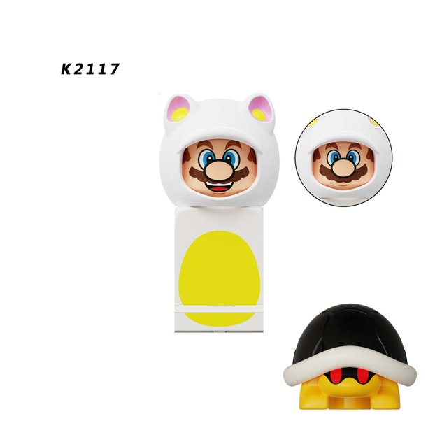 14 estilo KDL805 CY8001 Mini figura de juguete de acción Super Maria Bros bloques de construcción muñecas Wario Luigi Peach Yoshi Mushroom Bricks Dengxun unisex