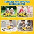 thumbnail image 4 of 5 in 1 Construction Trucks with Light & Music, Excavator Toys for Kids, Push Cars for 1-8 Toddlers Kids Boys, 4 of 10