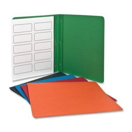 Esselte Coloured Pocket - Twin Pocket Portfolios with Three Tang Fasteners, Assorted Colors, 25/Box (ESS57713), Additional Features - Business Card Slot By Esselte
