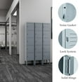 thumbnail image 5 of Fesbos Metal Locker with 5 Doors, Tall Steel Storage Lockers for Employees - 5 Tier Locker Storage Cabinets for School, Gym, Home, Office, Garage, 5 of 8